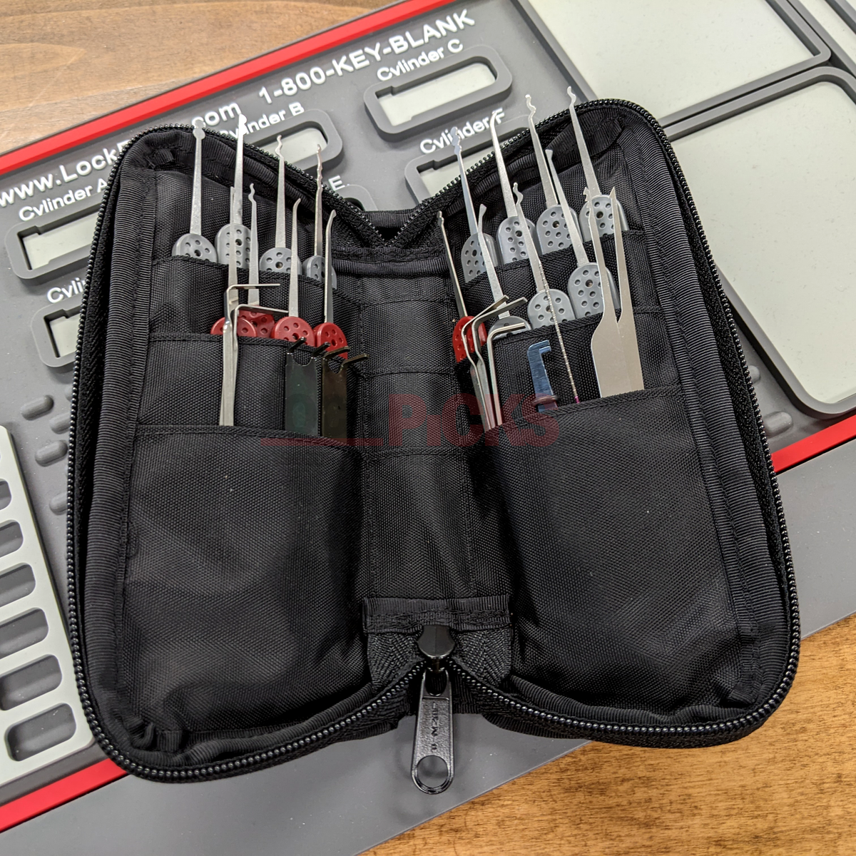 Miniature “Mini-Red” 27-Piece Lock Pick Set – By Rytan – Lockpicks.com