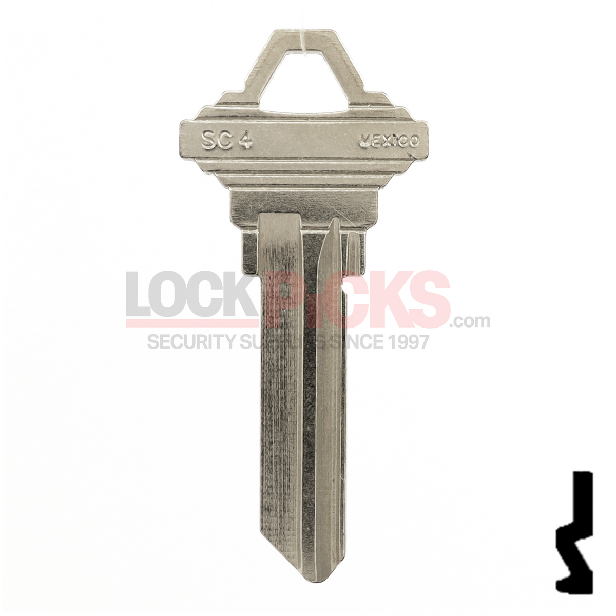Sc4 Control Key Schlage (SC4-NP) Key Blank - By JMA | Lockpicks.com