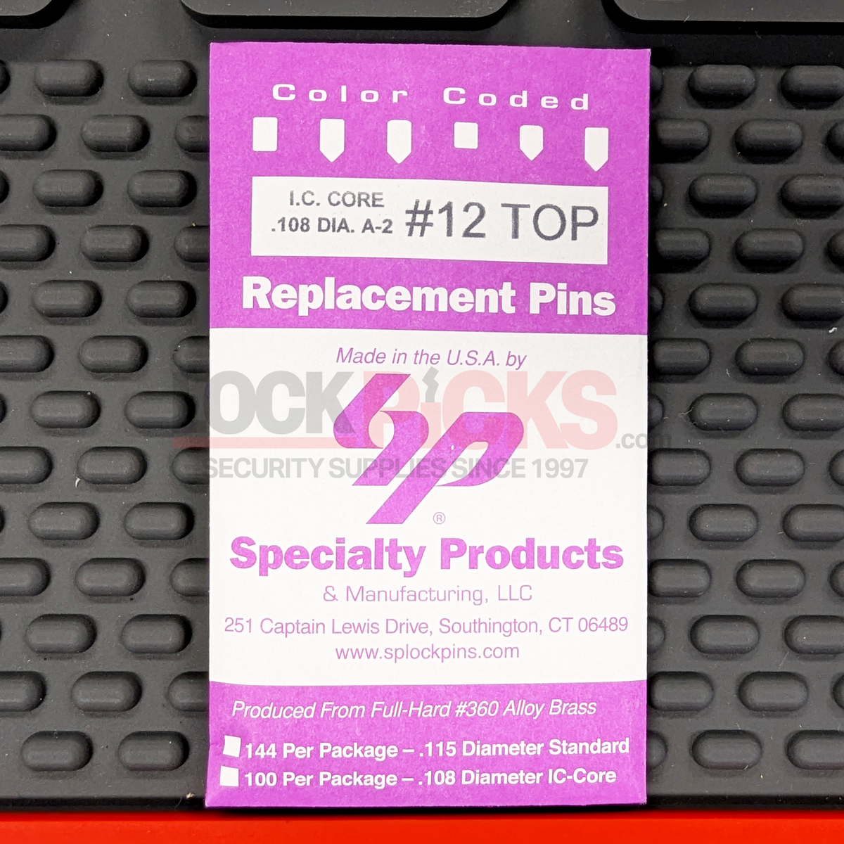 Corbin Master Pin Color Code Chart SFIC A2 Color Coded #12 Top Pin (12B - .150) | LockPicks.com ...