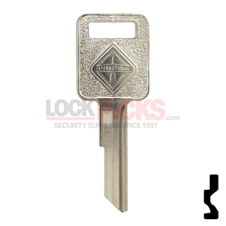 International / Navistar (RA4, 1970AM) Key w/ International Log -by Strattec