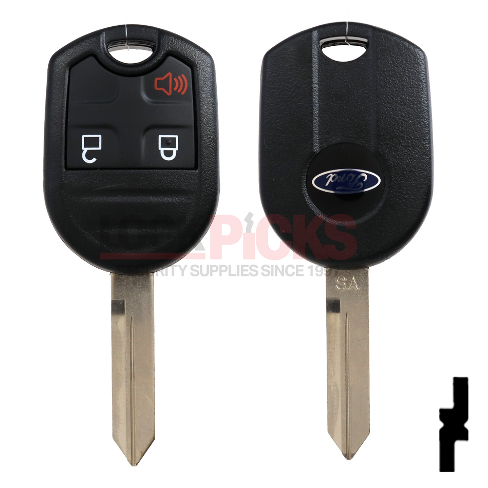 Ford (5912560) 3-Button Remote Head Key w/ Ford Logo 4D-63 (80-Bit) - by Strattec
