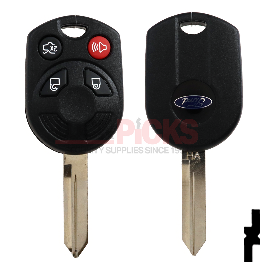 Ford (5914457) 4-Button Remote Head Key w/ Ford Logo 40-Bit - by Strattec
