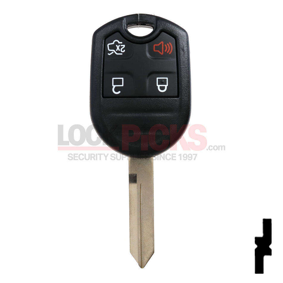 Lincoln 4-Button Remote Head Key (FCC ID: CWTWB1U793) w/ Lincoln Logo -by Strattec