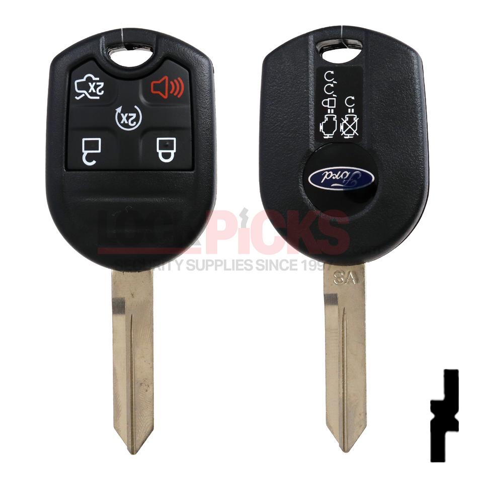 Ford (5921467) 5-Button (SA) Remote Head Key w/ Ford Logo -by Strattec