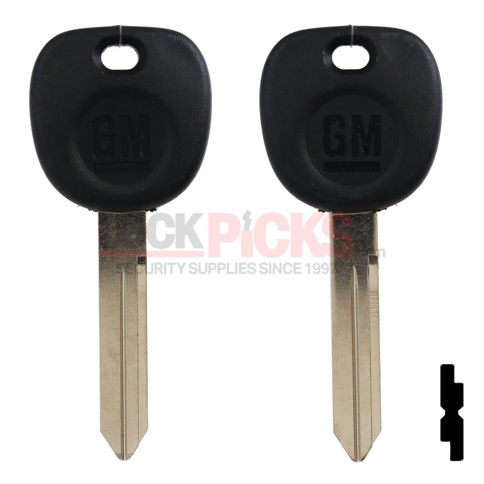 CHEVROLET (5928818, B102P) Plastic Head Key w/ GM Logo -by Strattec