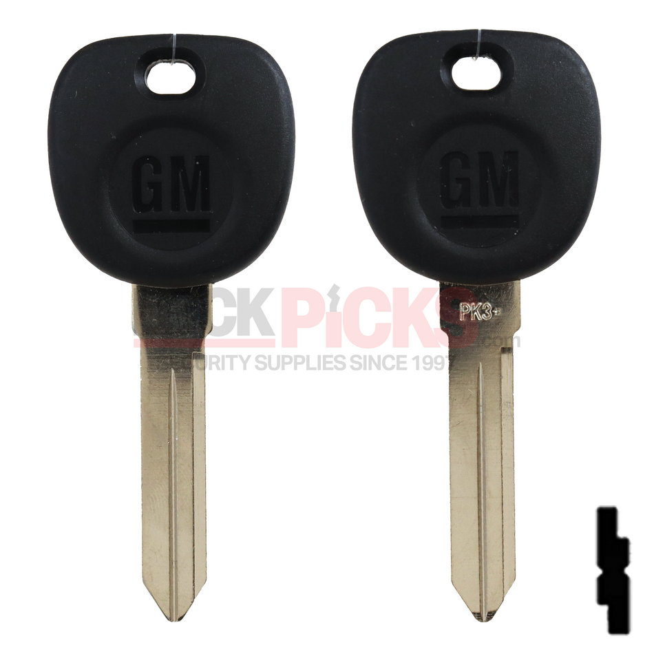 Cadillac (B112PT) Transponder Key PK3+ w/ GM Logo - by Strattec