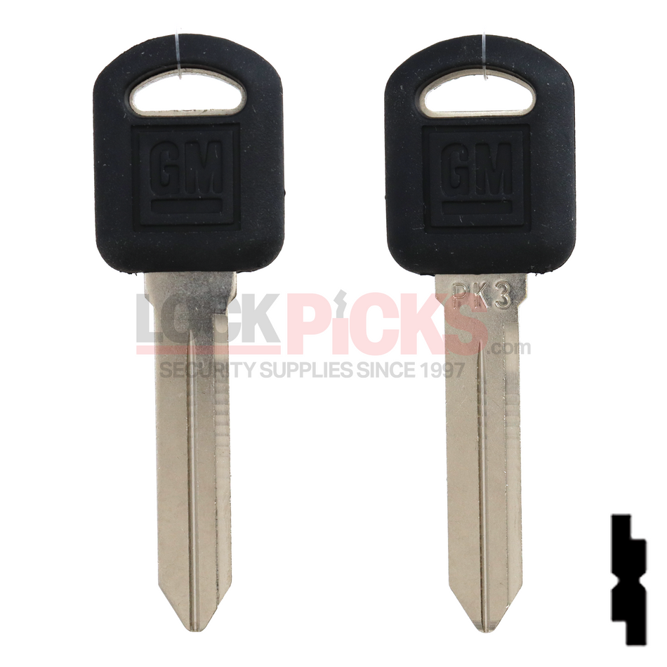 GM (B97PT, 690552) Transponder Key (RW) w/ GM Logo -by Strattec