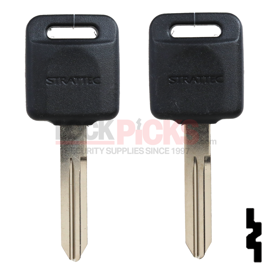 Nissan (NI01T) Transponder Key w/ Strattec Logo Tex 4D-60 -by Strattec