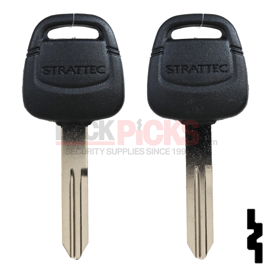 Nissan (NI02T) Transponder Key w/ Strattec Logo Tex 4D-60 -by Strattec
