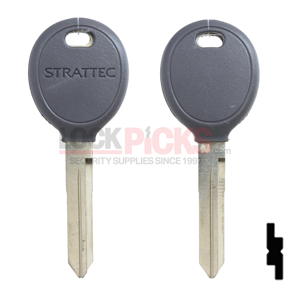 Chrysler (Y165) Plastic Key Head w/ Strattec Logo -by Strattec