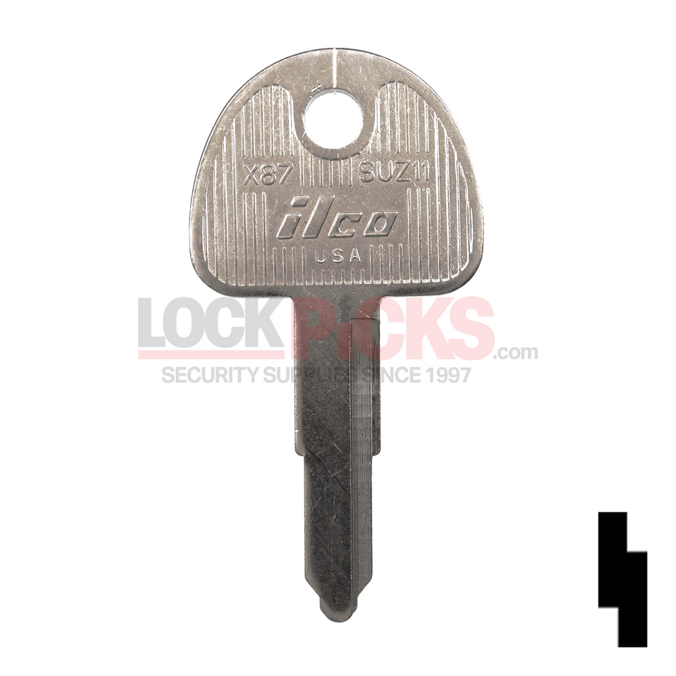 Suzuki Motorcycle (SUZU-5) NP Key Blank  - by JMA