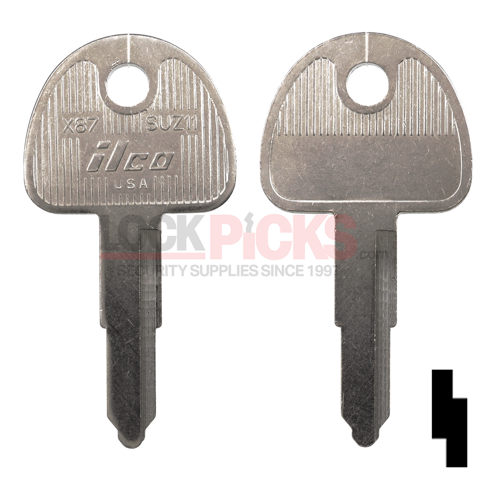 Suzuki Motorcycle (SUZU-5) NP Key Blank  - by JMA