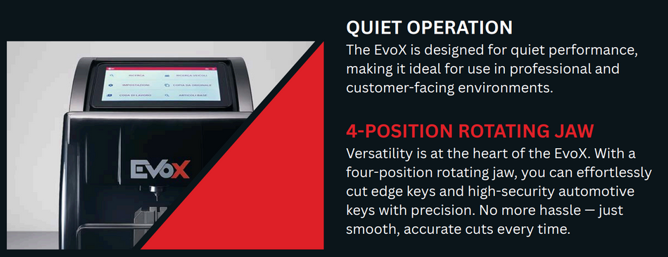 EVOX Portable Electronic Key Cutter Automotive Key Machine by Ilco