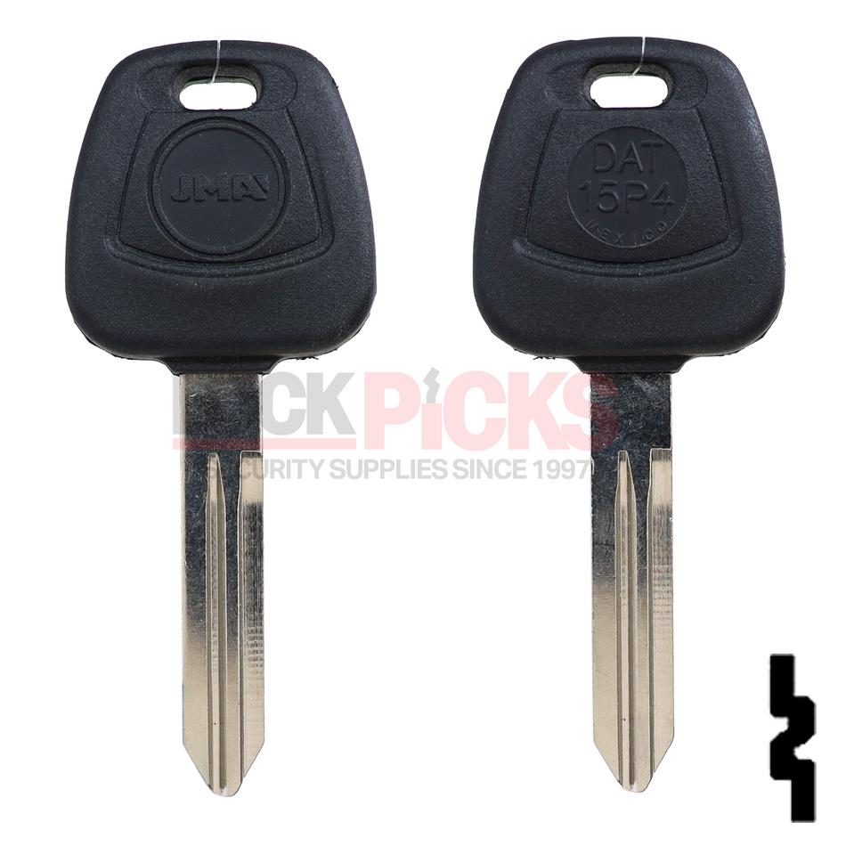 Nissan (NI02, TP19DAT-15.P4) 4D-60 Chip Transponder Key -by JMA