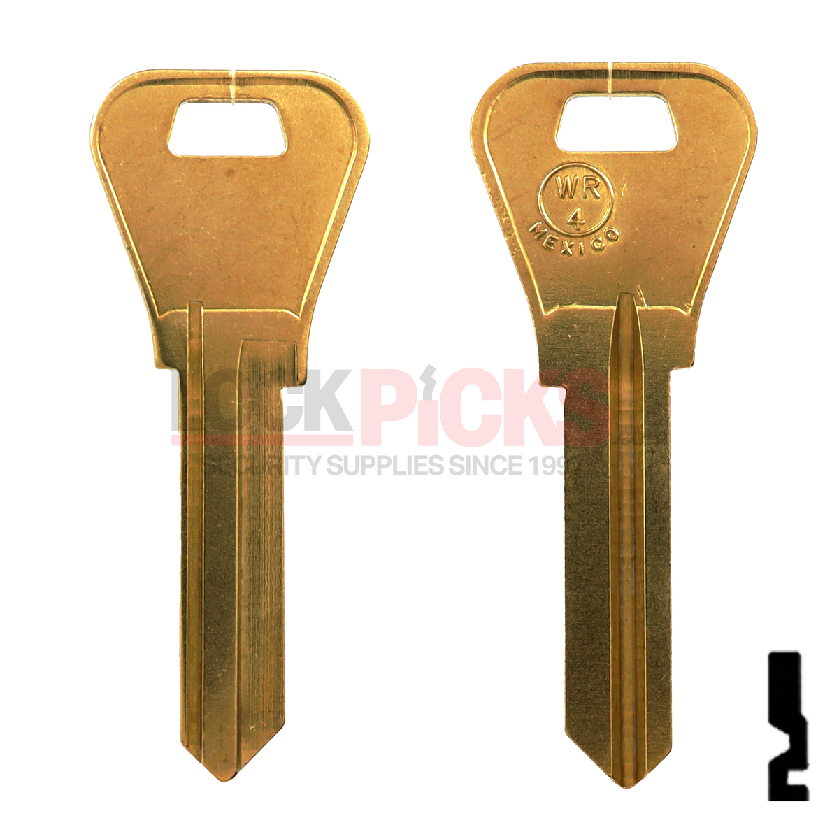 Wr4 Lock WEISER (WR4-BR,A1054WB)(6-Pin) | Key Blank | LockPicks.com – Lockpicks.com