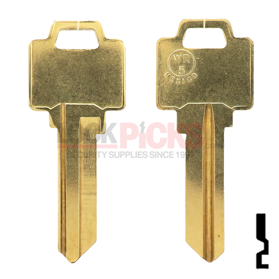 WEISER (WR5-BR,N1054WB) Key Blanks