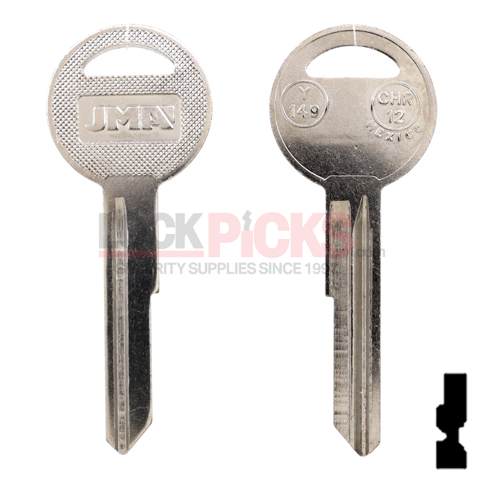 Chrysler Key Blank (Y149, CHR-12E, S1770U)