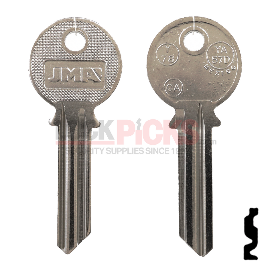 Yale (Y78) key blank