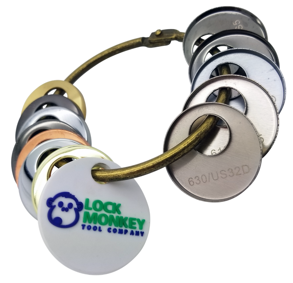 Lock Hardware Finish Ring (12-Pc Sample Pack) - by Lock Monkey