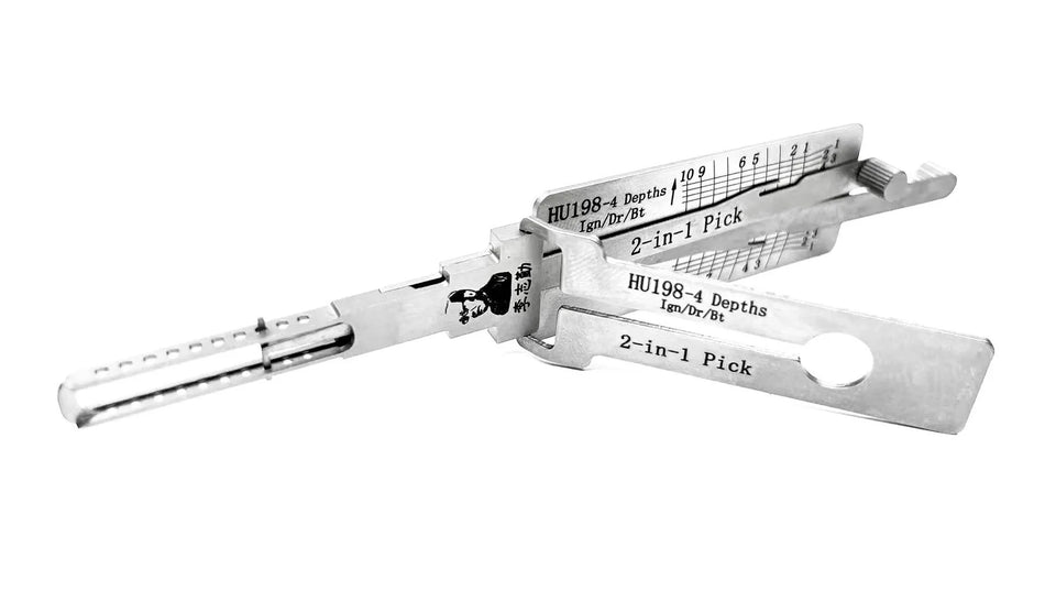 2-1 Pick/Decoder for NEW Ford HU198 4-Depth "P" Series - by Original Lishi
