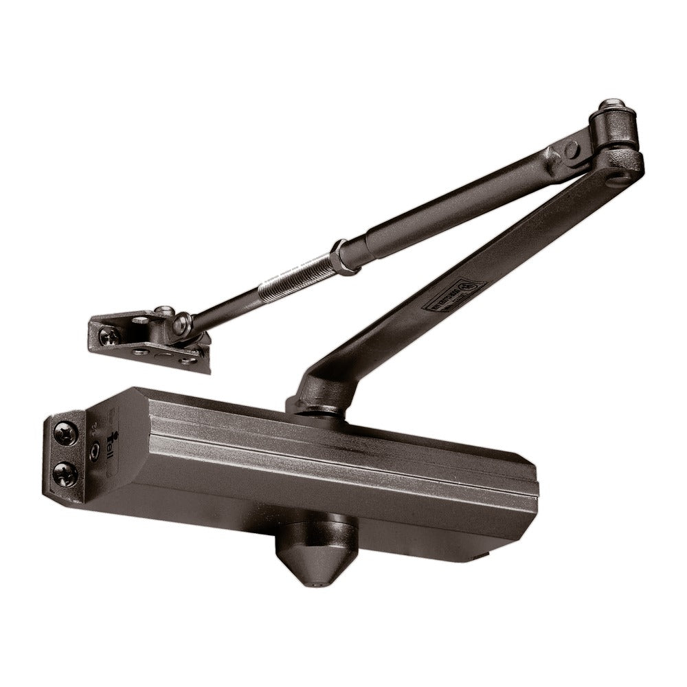 Tell Pro 600 Series Grade 1 Heavy Duty Door Closer - Adjustable 3-6, No Cover - Duro Finish