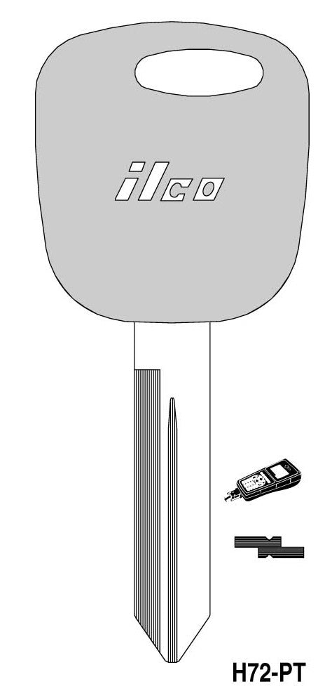 FORD RW Transponder Key (H72PT, 598333) ILCO