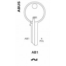 Ab2 Key Abus (AB1, AB62CR) Brass Key Blank – Lockpicks.com