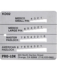 KD02 - Medeco Small/Large Pin, Master/American Padlock Decoder ...