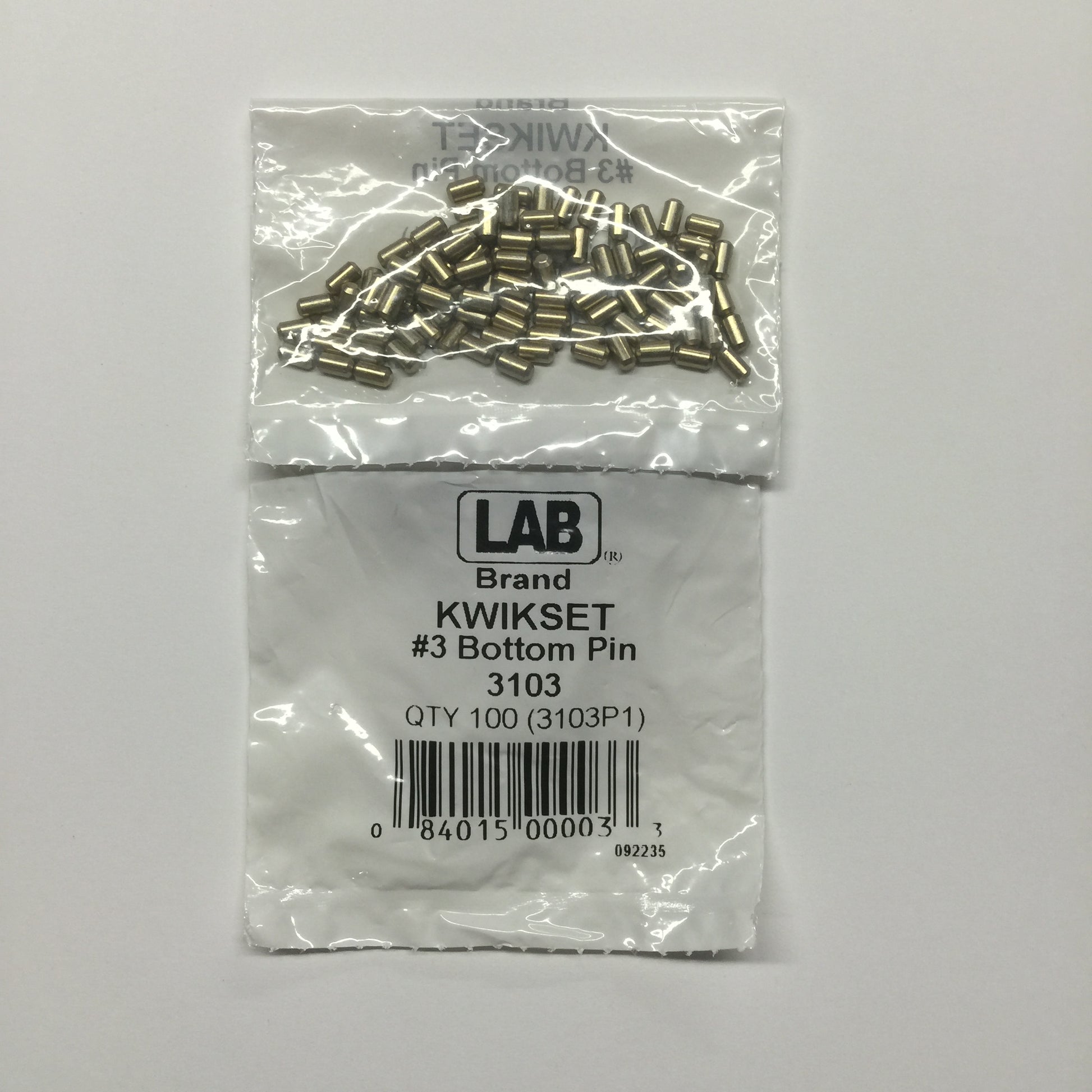 #3 Kwikset Bottom Pin .218 (100) - LAB | LockPicks.com – Lockpicks.com