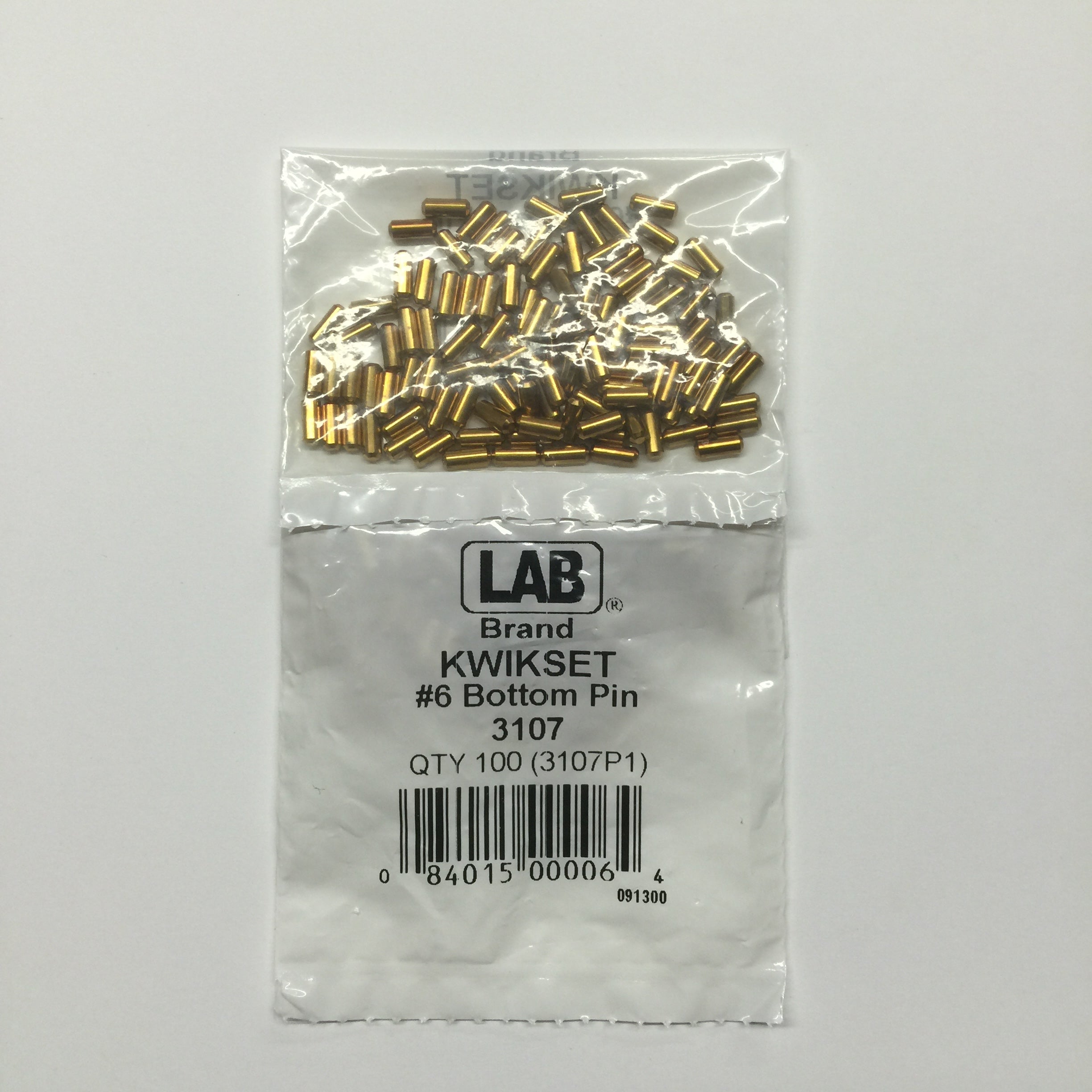 #6 Kwikset Bottom Pin .287 (100) - LAB | Lockpicks.com