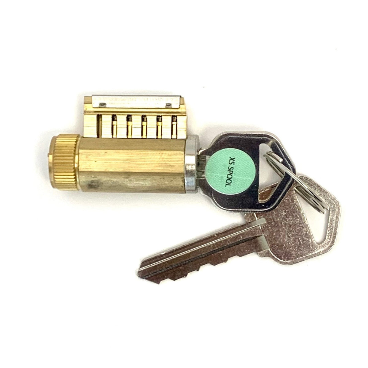 Basic Lock For Skip Cut-Away Practice Lock With Spool Pins | Lockpicks.com