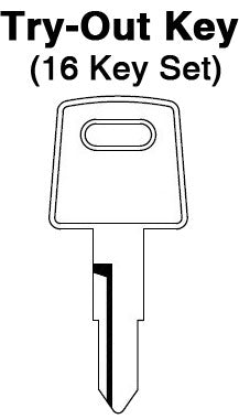 HONDA - HD72 Set - TO-25 (HD72) 16pc. Try-Out Key Set