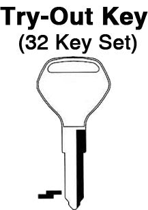 KAWASAKI - Motorcycles 1979 & Up - TO-33 (KA14) 32 pc. Try-Out Key Set