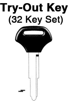 KAWASAKI - Motorcycles 1979 & Up - TO-33A (KW16CP, KA16CP) 32pc. Try-Out Key Set