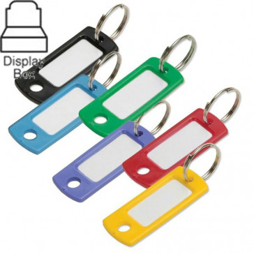 Key Tag w/ Ring Assorted Display Box (200/box) -by Lucky Line