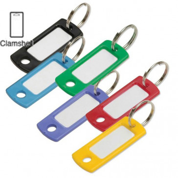 Key Tag w/ Ring Assorted Display Box (12/PK) -by Lucky Line