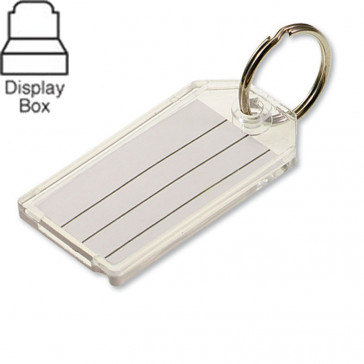 Clear Key Tags Extra Strength Display Box (100/Box) -by Lucky Line