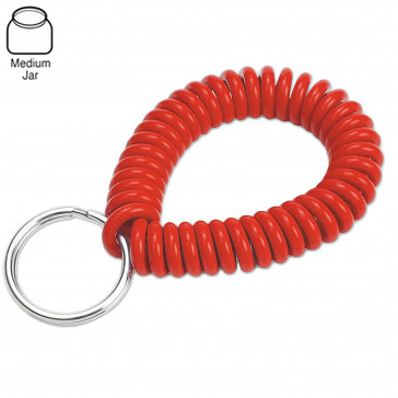 Assorted Neon Wrist Coil w/ Ring (50/Jar) -by Lucky Line