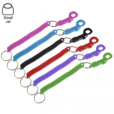 Designer Assorted Key Coil w/ Clip (15/Jar) -by Lucky Line