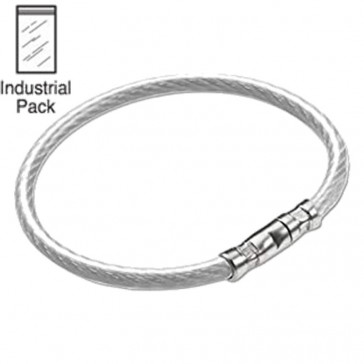 Clear Locking Cable Key Ring (25/PK) -Lucky Line