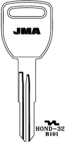 Isuzu/GM Key Blank (B101-NP, HOND-32D, X250)