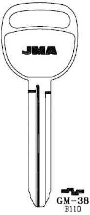 GM Key Blank (B110-NP, GM-38, P1114)