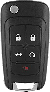 Chevrolet 5-Button Flip Remote Head Key (OHT01060512) w/ Auto Start 315 Mhz -by Kee-Co