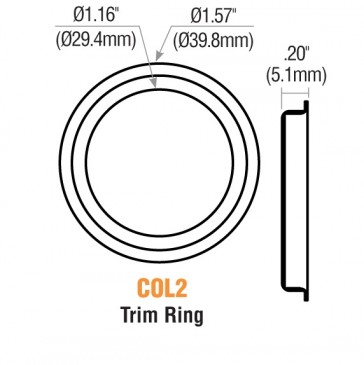 1/8" Mortise Cylinder Trim Ring (Satin Chrome) 10PK -by GMS