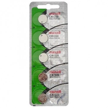 5-Pack of CR1220 3-Volt Lithium Batteries (Exp 02/20) -by Maxell