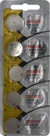 5-Pack of CR1620 3-Volt Lithium Batteries (Exp 02/20) -by Maxell