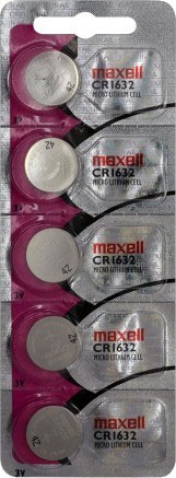 5-Pack of CR1632 3-Volt Lithium Batteries (Exp 02/20) -by Maxell
