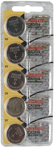 5-Pack of CR2016 3-Volt Lithium Batteries (Exp 02/20) -by Maxell