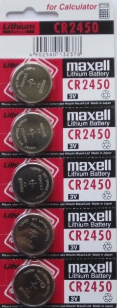 5-Pack of CR2450 3-Volt Lithium Batteries (Exp 02/20) -by Maxell