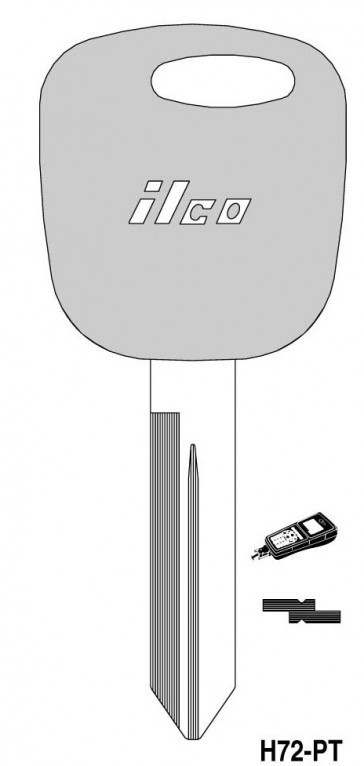 FORD RW Transponder Key (H72PT, 598333) ILCO